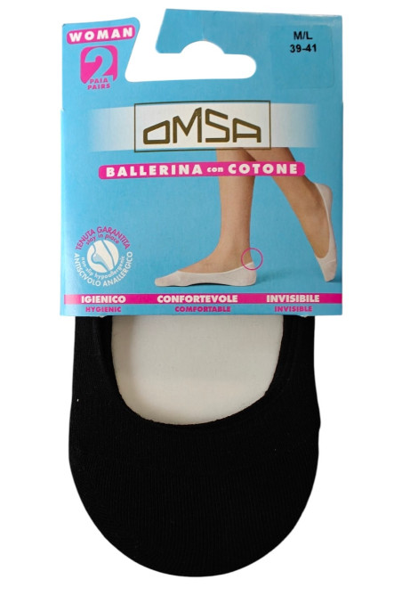 Сліди безшовні бавовняні Omsa Salvapiede Cotone Touch (2 пари)  — купити в InSecret.ua