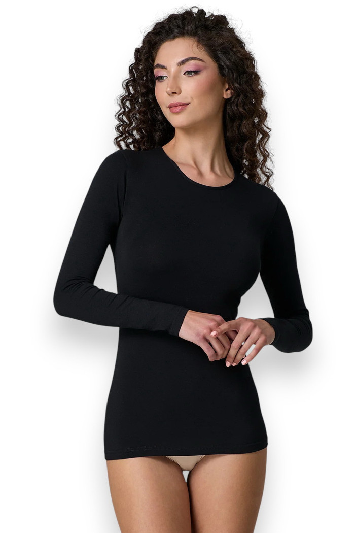 Боді-лонгслів жіночий бавовняний JADEA 4154 Body Scollo lollo  — купити в InSecret.ua