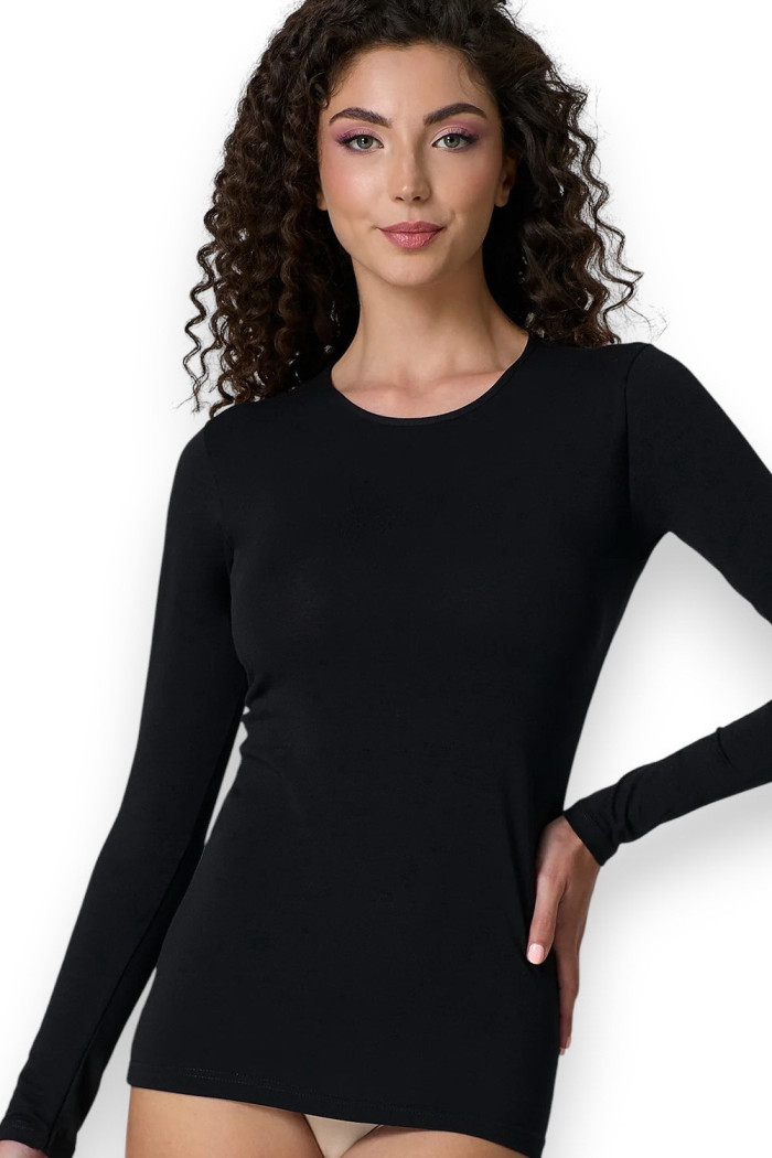 Боді-лонгслів жіночий бавовняний JADEA 4154 Body Scollo lollo  — купити в InSecret.ua