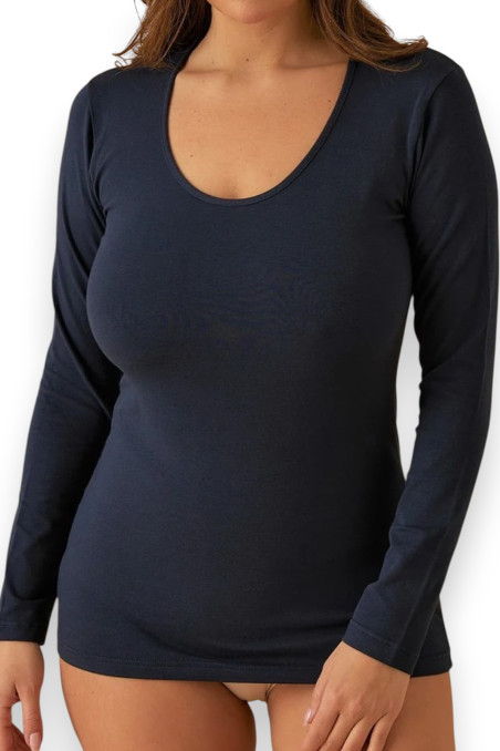 Боді-лонгслів жіночий бавовняний JADEA 4154 Body Scollo lollo  — купити в InSecret.ua