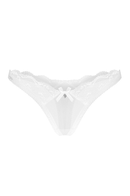 Трусики з відкритим доступом Obsessive Arrowel White  — купити в InSecret.ua