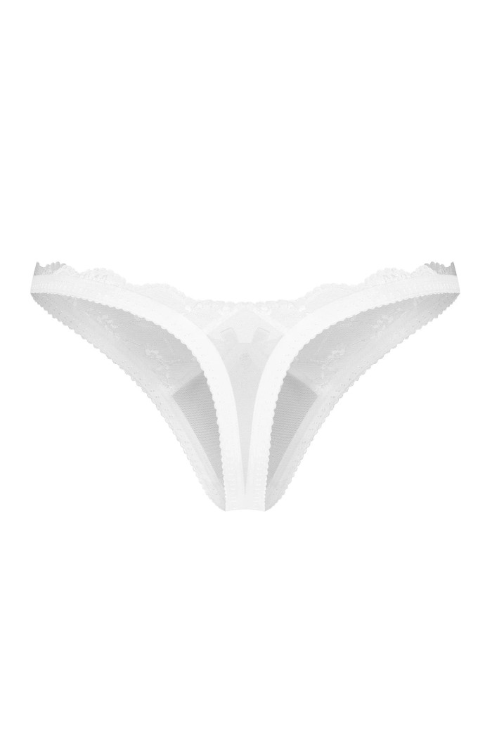Трусики з відкритим доступом Obsessive Arrowel White  — купити в InSecret.ua