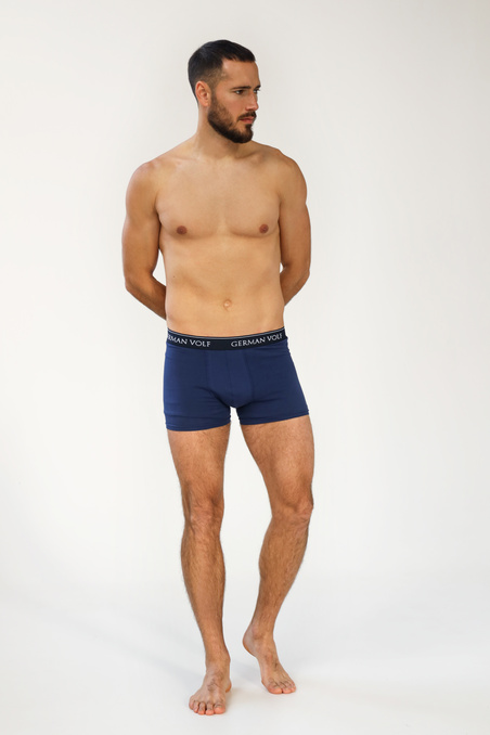 Труси боксери чоловічі з еластичної бавовни GV, темно-синій — купити в InSecret.ua