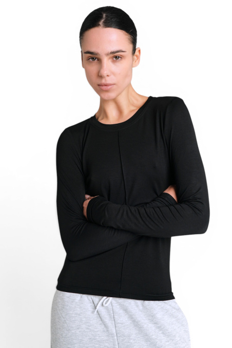 Лонгслив облегающий из вискозы Luna LC075l | InSecret.ua