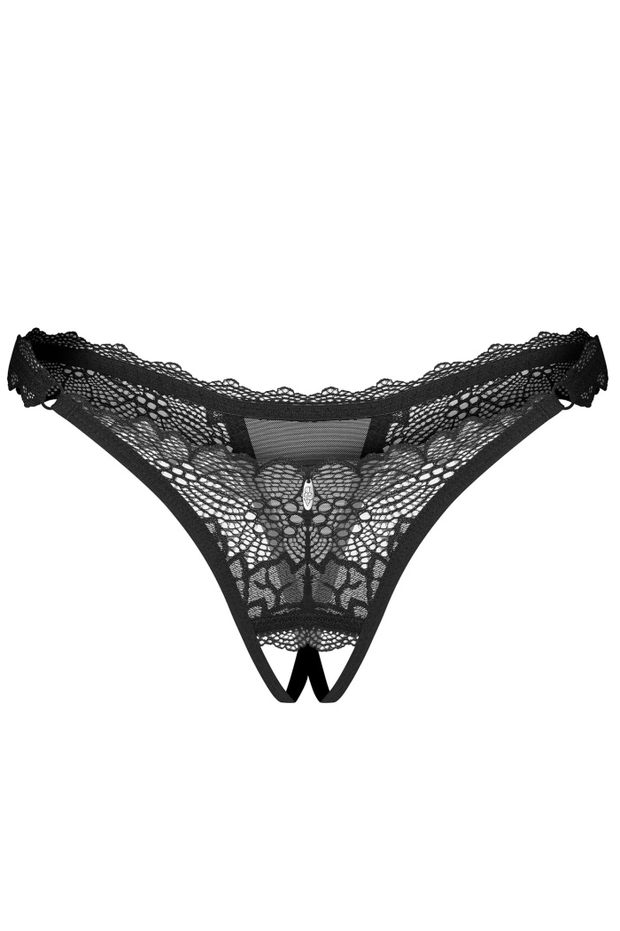 Трусики-стрінги з вирізом бікіні Obsessive Trinise otwarte — купити в InSecret.ua