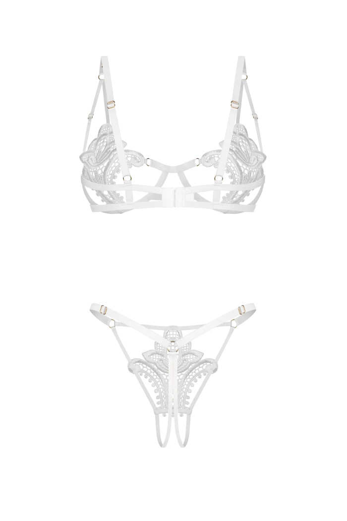 Комплект відкритий з ажурними вставками Obsessive Luise Sublim Set — купити в InSecret.ua