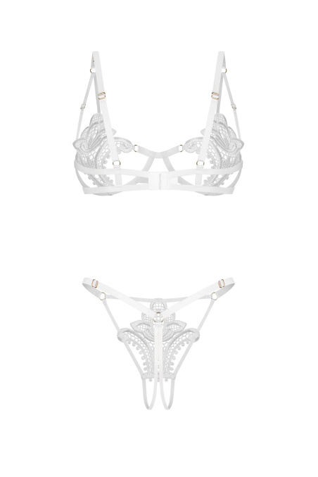Комплект відкритий з ажурними вставками Obsessive Luise Sublim Set — купити в InSecret.ua