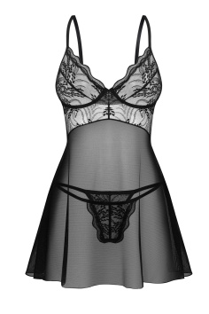 Пеньюар прозорий з трусиками Obsessive Perisia babydoll — купити в InSecret.ua 2