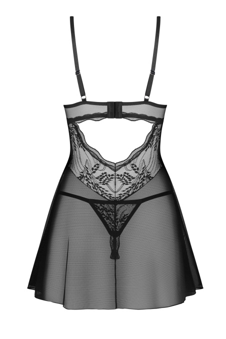 Пеньюар прозорий з трусиками Obsessive Perisia babydoll — купити в InSecret.ua