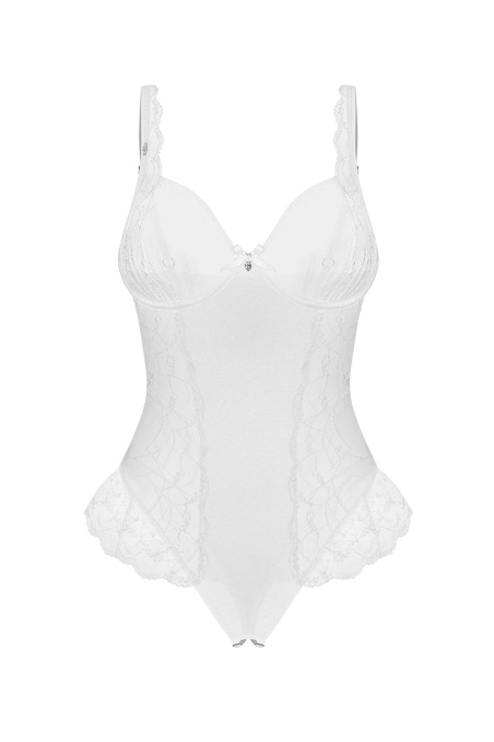 Боди прозрачное кружевное с доступом Obsessive Weddya Teddy | InSecret.ua
