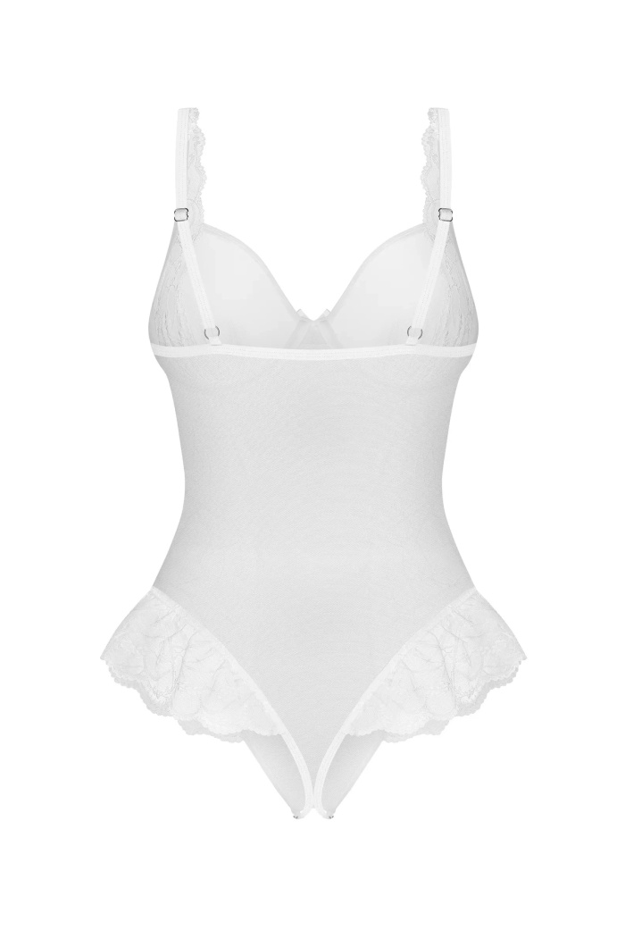 Боди прозрачное кружевное с доступом Obsessive Weddya Teddy | InSecret.ua