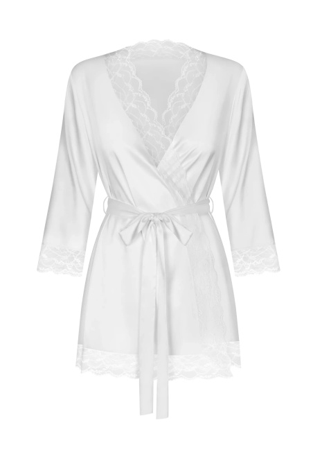 Халатик-пеньюар з мереживом Obsessive Weddya peignoir — купити в InSecret.ua