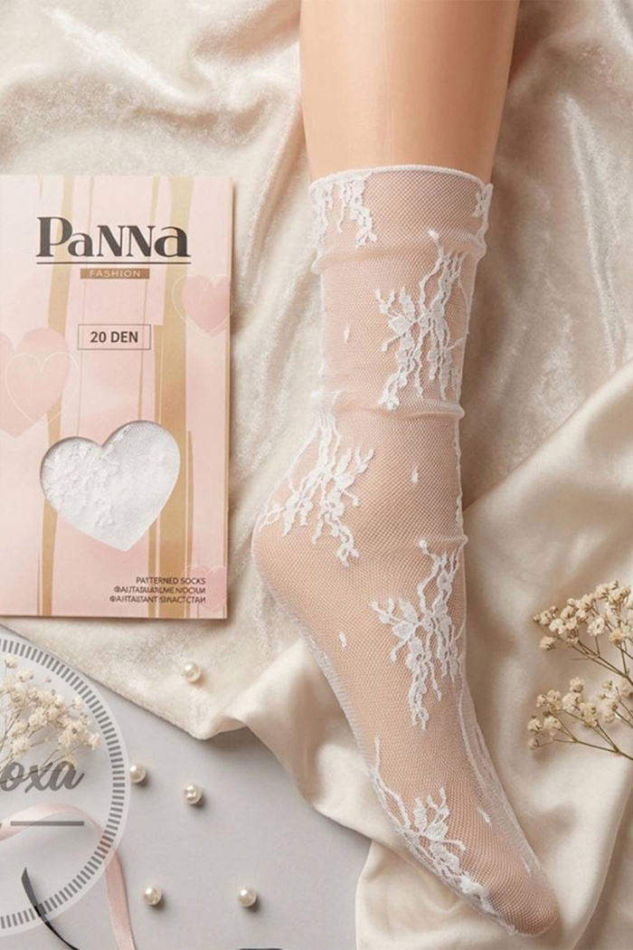 Шкарпетки сіточка з мереживом на силіконі Panna Lea — купити в InSecret.ua