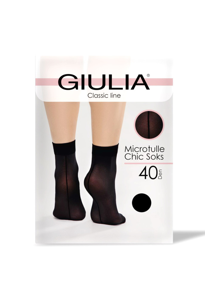 Шкарпетки жіночі з імітацією шва GIULIA Microtulle Chic Socks 40 — купити в InSecret.ua