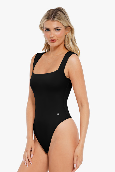 Боді з глибоким декольте і коригуючою сіткою German Volf MT240154-BK1p — купити в InSecret.ua