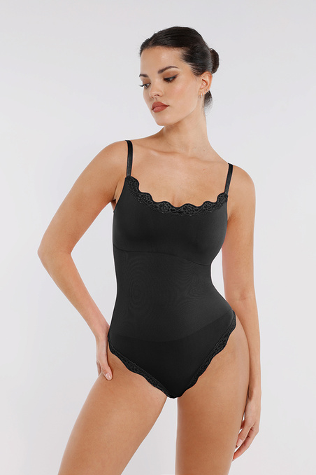 Коригуюче боді з мереживом German Volf MT250021-BK1 — купити в InSecret.ua