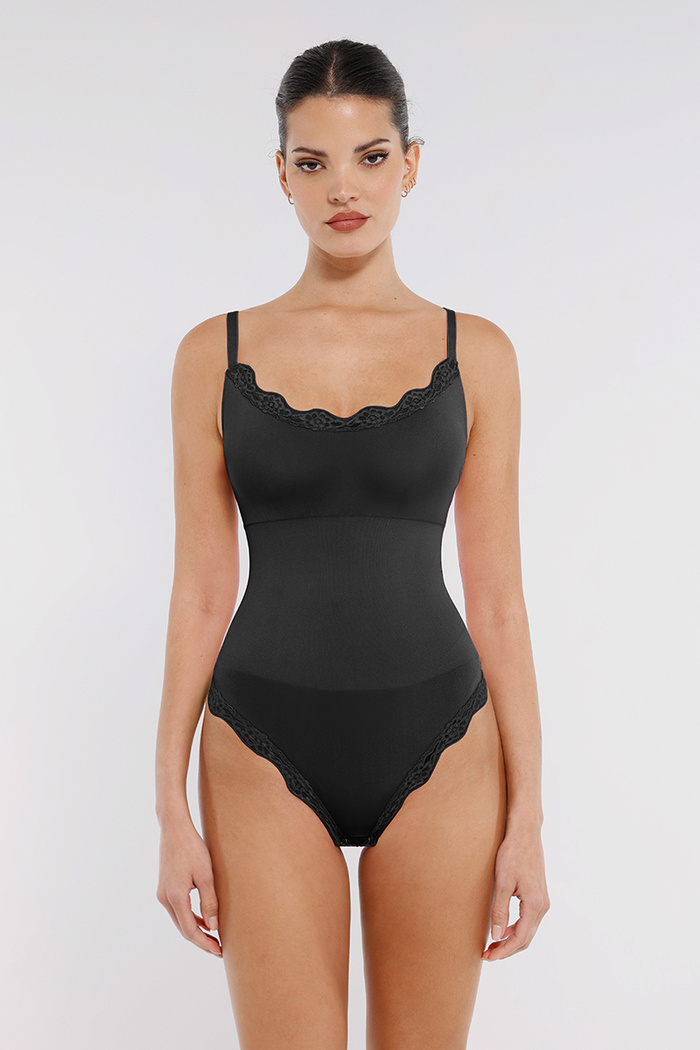 Коригуюче боді з мереживом German Volf MT250021-BK1 — купити в InSecret.ua