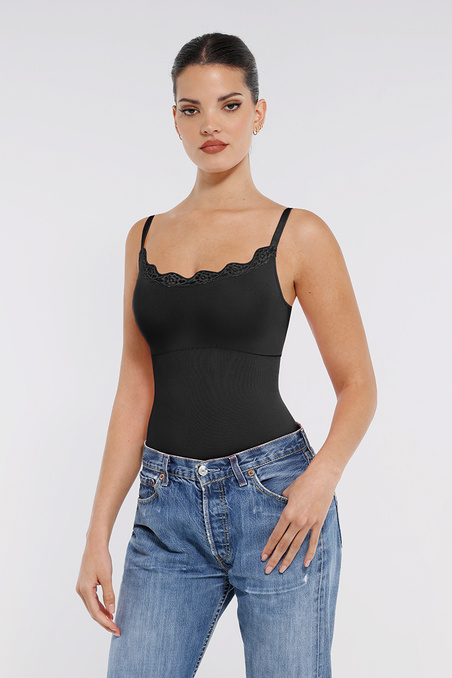 Коригуюче боді з мереживом German Volf MT250021-BK1 — купити в InSecret.ua