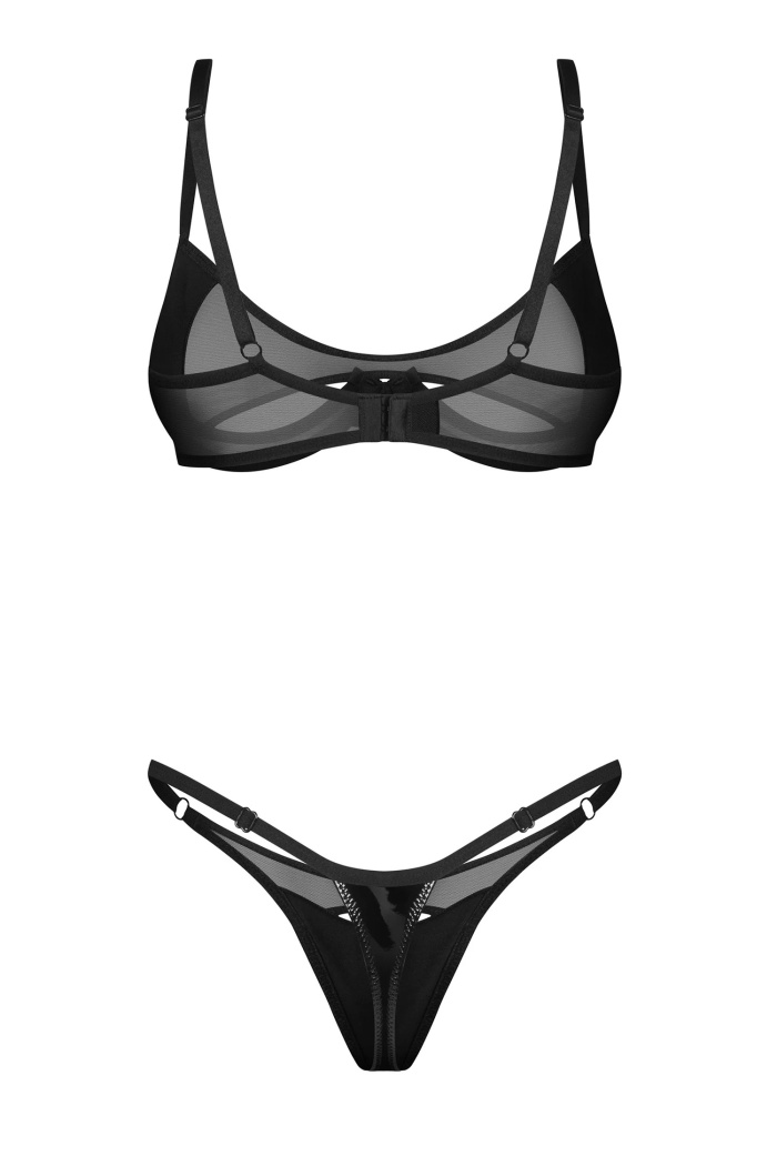 Комплект білизни прозорий Obsessive Rolleya Set — купити в InSecret.ua
