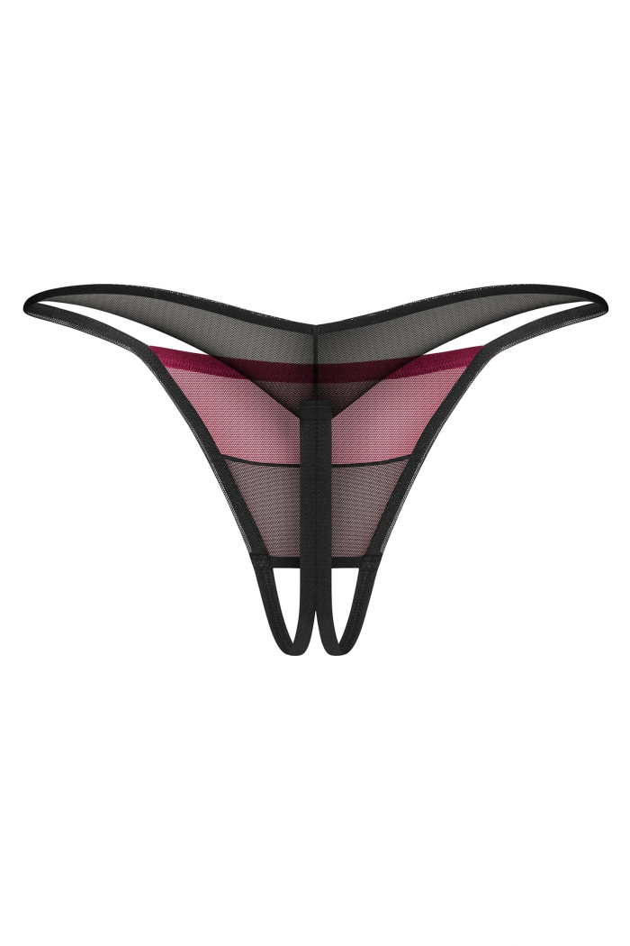 Трусики-стрінг з відкритим доступом Obsessive Pariesel otwarte — купити в InSecret.ua