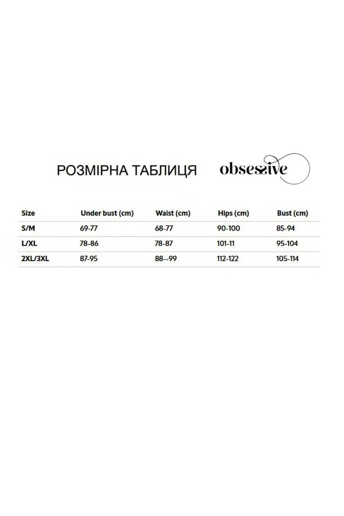 Комплект напіврозорої білизни з поясом для панчіх Obsessive Parisel Set — купити в InSecret.ua