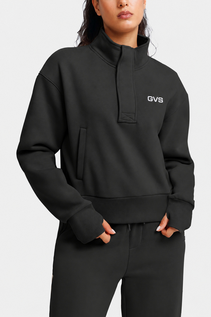 Черная женская утепленная спортивная кофта GVS Urban Warm | InSecret.ua