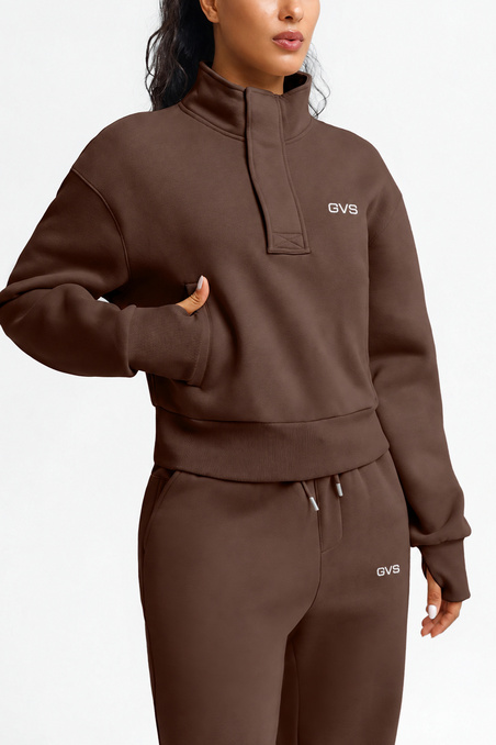 Жіноча утеплена спортивна кофта GVS Urban Warm, шоколад — купити в InSecret.ua