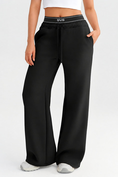 Женские черные утепленные спортивные брюки GVS Urban Warm Wide Leg | InSecret.ua