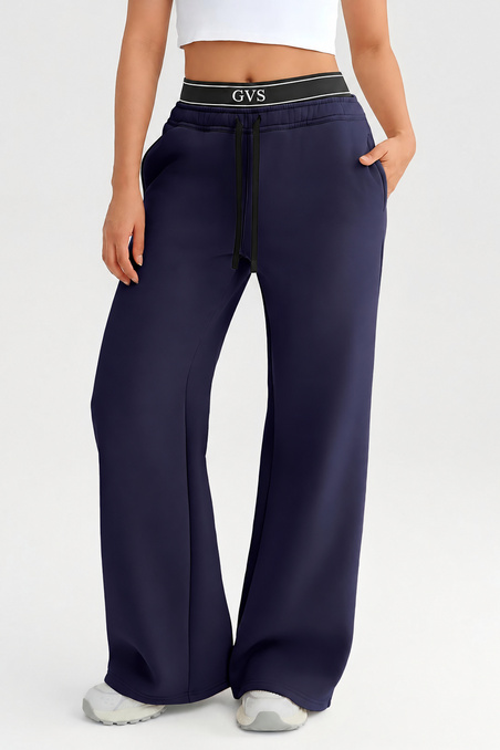 Синие женские утепленные спортивные штаны GVS Urban Warm Wide Leg | InSecret.ua