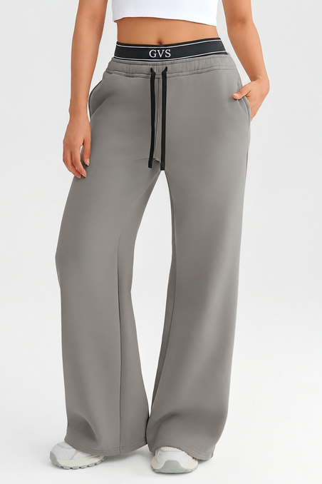Жіночі утеплені спортивні штани GVS Urban Warm Wide Leg, сірий — купити в InSecret.ua