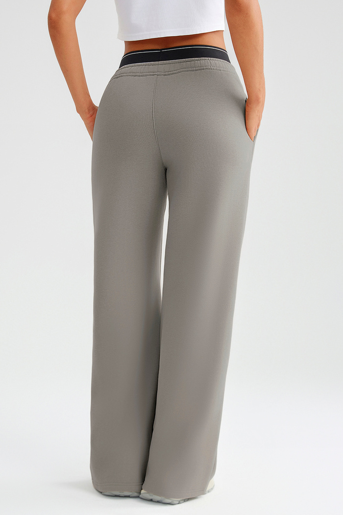 Жіночі утеплені спортивні штани GVS Urban Warm Wide Leg, сірий — купити в InSecret.ua