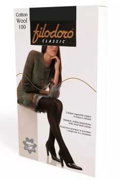 Колготки хлопковые с добавлением шерсти Filodoro Cotton Wool 100 den 2