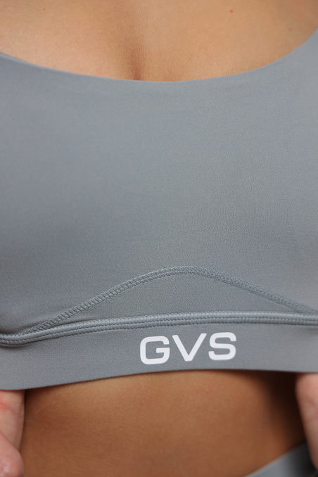 Жіночий спортивний топ з подвійнимим бретелями GV Sport від German Volf, сірий — купити в InSecret.ua