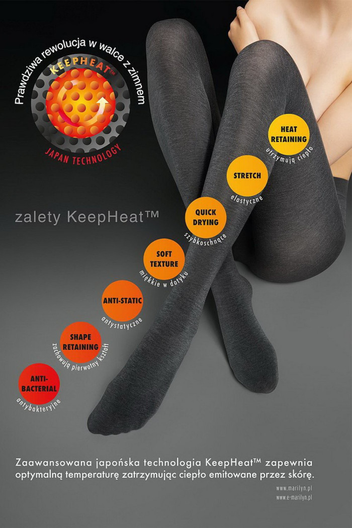 Колготки теплые с термо эффектом Marilyn KEEP HEAT 80