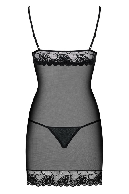 Сорочка прозора з трусиками Obsessive Wonderia chemise