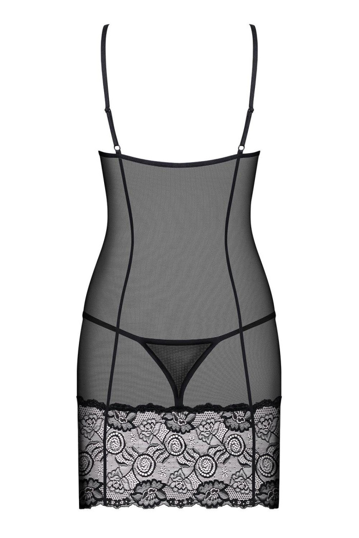 Сорочка прозора з трусиками Obsessive Alluria chemise