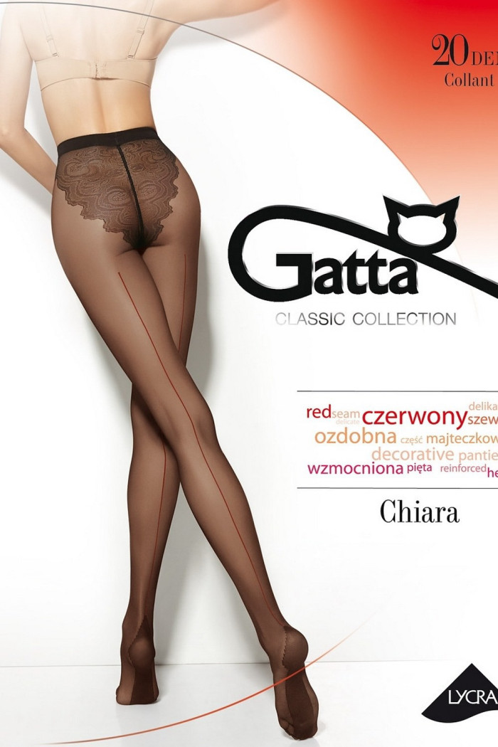 Колготки з червоним швом Gatta Chiara 20d