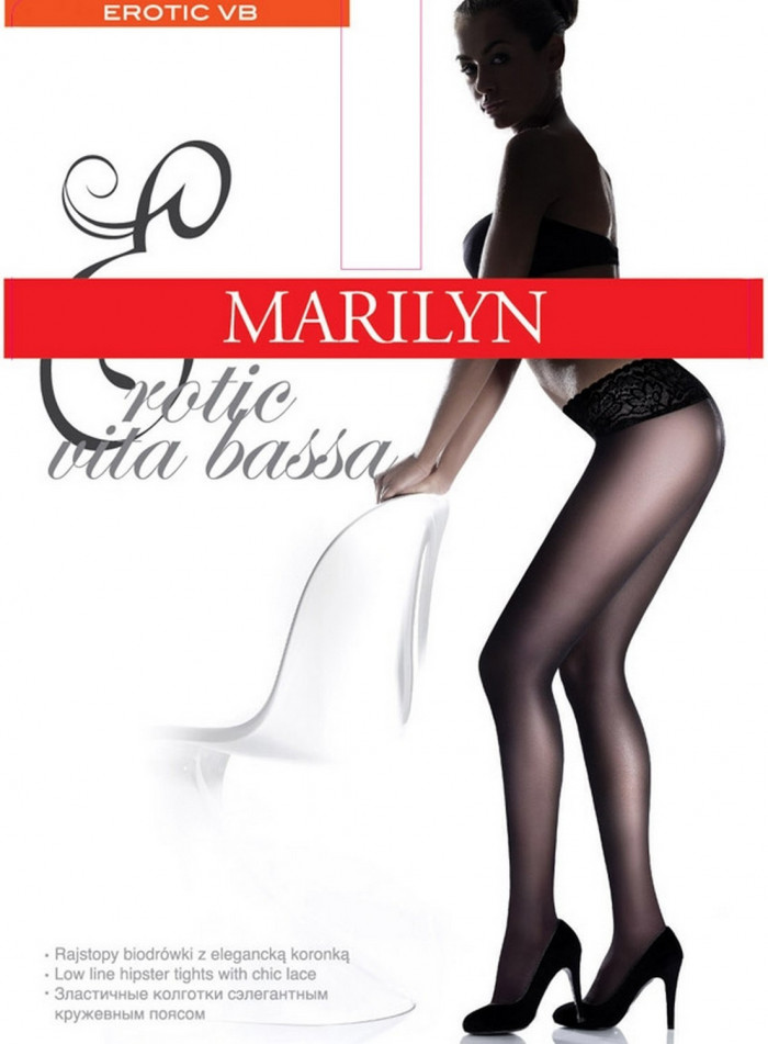 Колготки с кружевным поясом Marilyn Erotic Vita Bassa 30 den