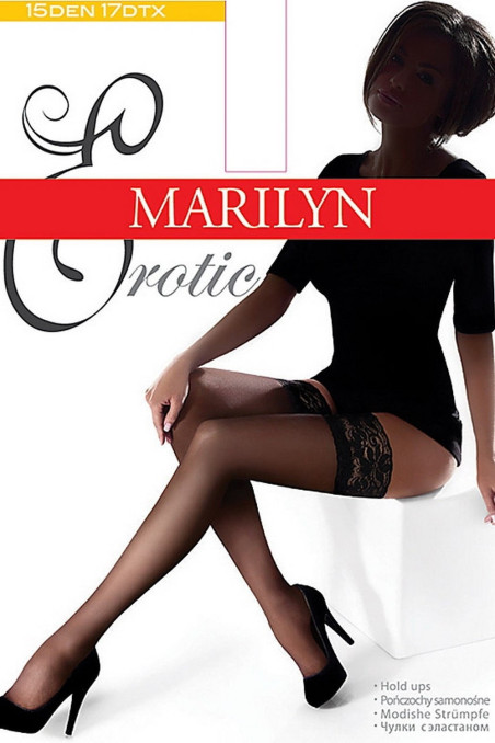 Панчохи матові з ажурною резинкою Marilyn Erotic 15 den