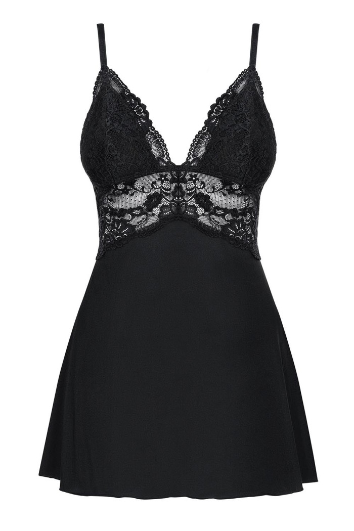 Пеньюар с трусиками Obsessive 810-BAB-1