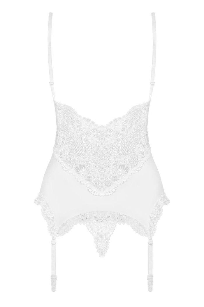Корсет белый с трусиками Obsessive 810-COR-2 corset