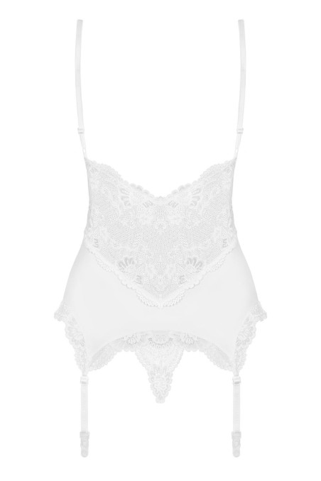 Корсет білий з трусиками Obsessive 810-COR-2 corset