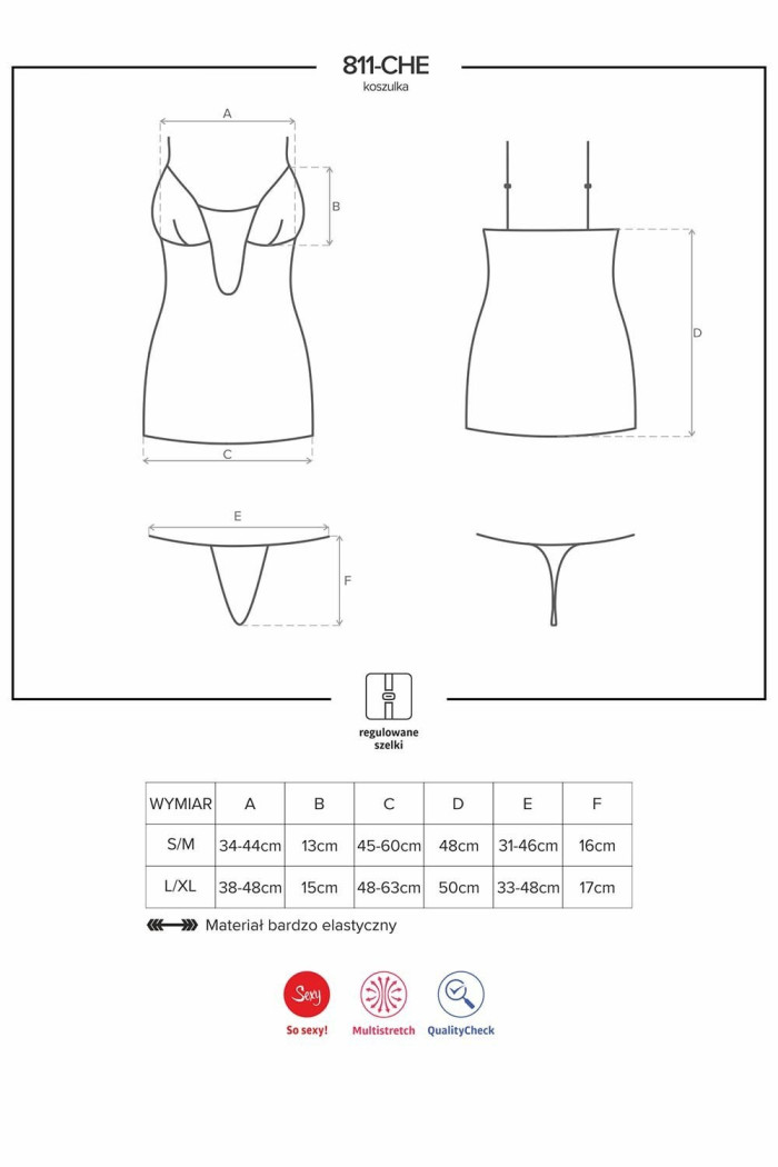 Сорочка Obsessive 811-CHE-1 chemise