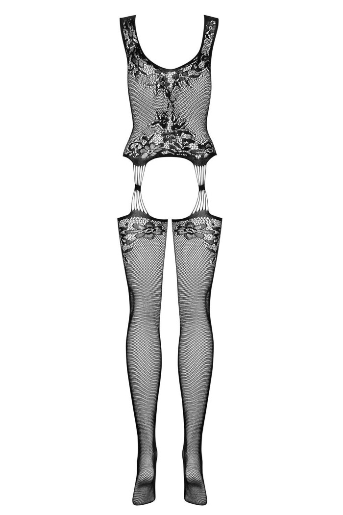 Комбинезон-сетка с чулками Obsessive F221