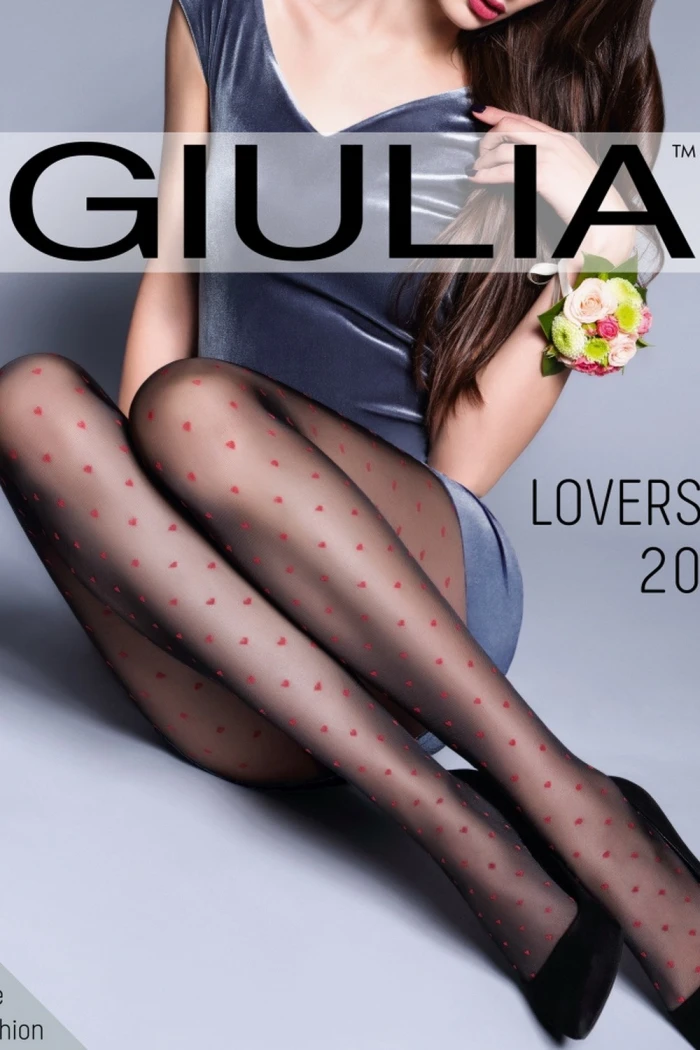 Колготки з візерунком "сердечка" GIULIA Lovers 20 model 4