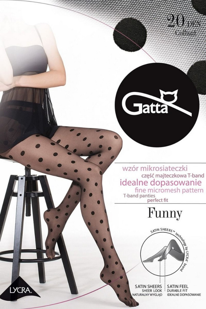 Колготки-тюль в крупный горошек GATTA FUNNY 07