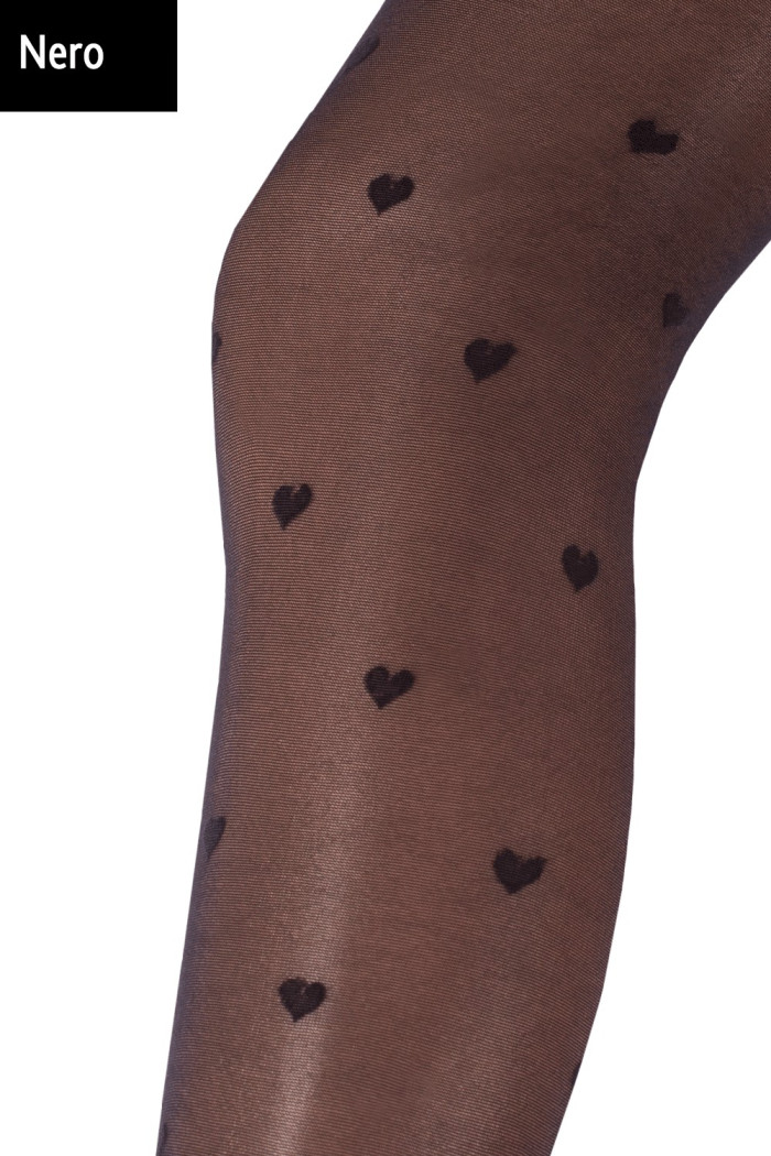Колготки с узором "сердечки" GIULIA Eva 01
