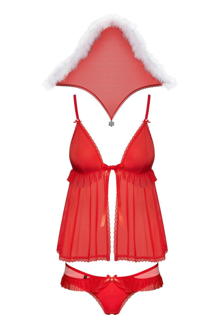 Комплект белья с аксессуарами Obsessive 851-CST-3