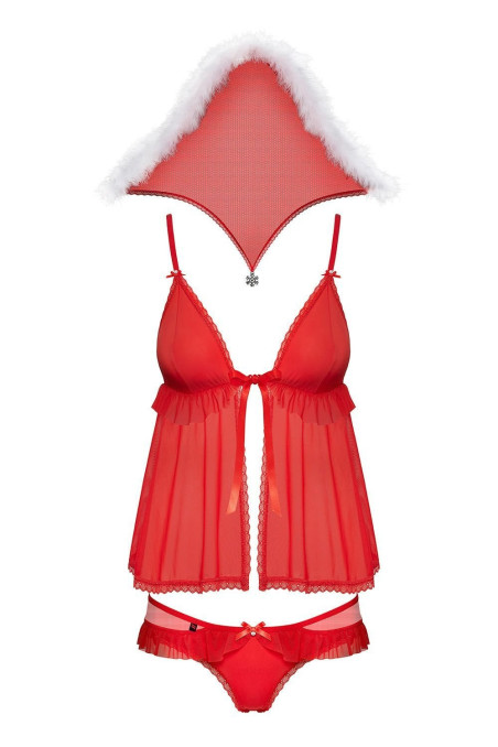 Комплект белья с аксессуарами Obsessive 851-CST-3