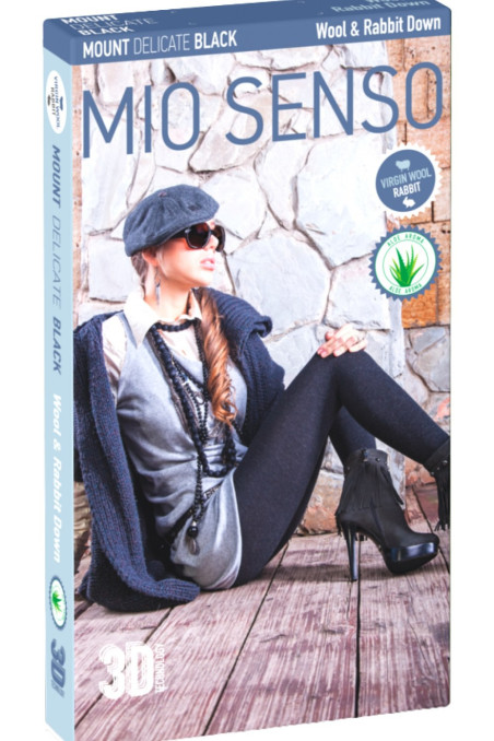 Колготки теплые с шерстью и пухом Mio Senso Mount Delicate Black